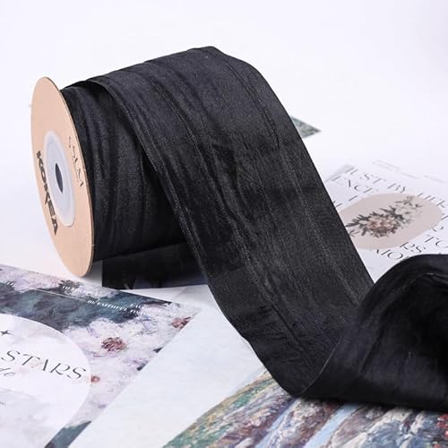 9,1 m langes Stoffband, seidenähnlich, zerknitterte Bänder, für Geschenkverpackungen, Korb, Kränze, Schleifen, Heimveranstaltungen, Dekoration, Weihnachtsbaumspitze, Schleifen, A08 9,1 m langes Stoffband, seidenähnlich, zerknitterte Bänder, für Geschenkverpackungen, Korb, Kränze, Schleifen, Heimveranstaltungen, Dekoration, Weihnachtsbaumspitze, Schleifen, A08 von Xiao Hua