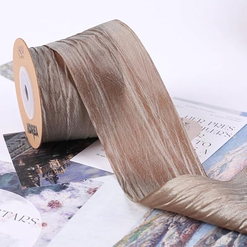 9,1 m langes Stoffband, seidenähnlich, zerknitterte Bänder, für Geschenkverpackungen, Korb, Kränze, Schleifen, Heimveranstaltungen, Dekoration, Weihnachtsbaumspitze, Schleifen, A39 9,1 m langes Stoffband, seidenähnlich, zerknitterte Bänder, für Geschenkverpackungen, Korb, Kränze, Schleifen, Heimveranstaltungen, Dekoration, Weihnachtsbaumspitze, Schleifen, A39 von Xiao Hua