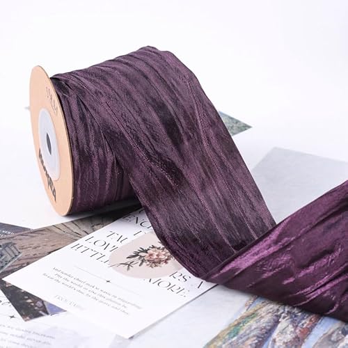 9,1 m langes Stoffband, seidenähnlich, zerknitterte Bänder, für Geschenkverpackungen, Korb, Kränze, Schleifen, Heimveranstaltungen, Dekoration, Weihnachtsbaumspitze, Schleifen, A46 9,1 m langes Stoffband, seidenähnlich, zerknitterte Bänder, für Geschenkverpackungen, Korb, Kränze, Schleifen, Heimveranstaltungen, Dekoration, Weihnachtsbaumspitze, Schleifen, A46 von Xiao Hua