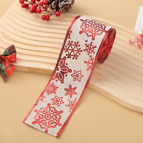 9,1 m langes Weihnachtsband, Stoffband für Geschenkverpackungen, Weihnachtsbaumdekoration, Heim- und Weihnachtsdekorationen für drinnen und draußen, Stil L von Xiao Hua