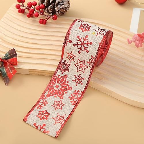 9,1 m langes Weihnachtsband, Stoffband für Geschenkverpackungen, Weihnachtsbaumdekoration, Heim- und Weihnachtsdekorationen für drinnen und draußen, Stil M 9,1 m langes Weihnachtsband, Stoffband für Geschenkverpackungen, Weihnachtsbaumdekoration, Heim- und Weihnachtsdekorationen für drinnen und draußen, Stil M von Xiao Hua