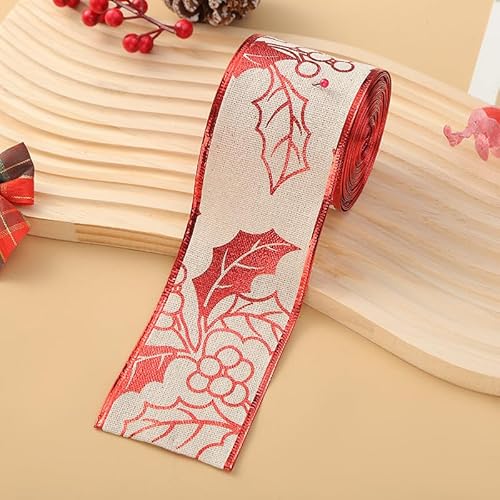 9,1 m langes Weihnachtsband, Stoffband für Geschenkverpackungen, Weihnachtsbaumdekoration, Heim- und Weihnachtsdekorationen für drinnen und draußen, Stil N 9,1 m langes Weihnachtsband, Stoffband für Geschenkverpackungen, Weihnachtsbaumdekoration, Heim- und Weihnachtsdekorationen für drinnen und draußen, Stil N von Xiao Hua