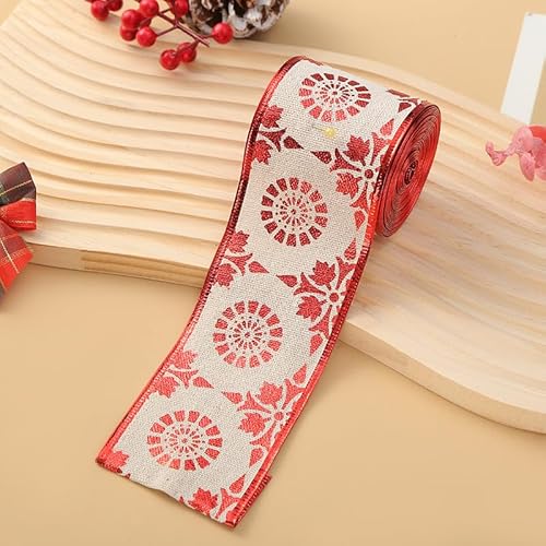 9,1 m langes Weihnachtsband, Stoffband für Geschenkverpackungen, Weihnachtsbaumdekoration, Heim- und Weihnachtsdekorationen für drinnen und draußen, Stil P 9,1 m langes Weihnachtsband, Stoffband für Geschenkverpackungen, Weihnachtsbaumdekoration, Heim- und Weihnachtsdekorationen für drinnen und draußen, Stil P von Xiao Hua