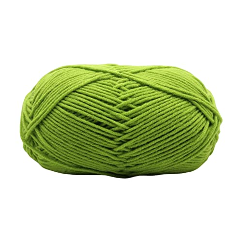 Baumwollgarn, Strickwolle, ultraweich, 4-lagig, Milch-Baumwolle, Häkelgarn für DIY, Handstricken, Babywolle, Handwerk, Schal, Häkelgarn, Zubehör (grün) von Xiao Hua