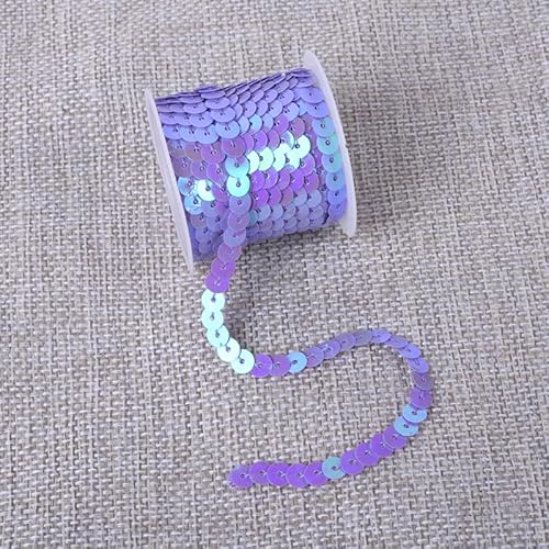 Flacher Paillettenstreifen, 6 mm, 4,5 m, flach, Paillettenband, metallisch, glänzend, Nähschnur für Meerjungfrauen, Basteln, Verzierungen, Halloween-Kostüm, 10 Stück, Violett AB Flacher Paillettenstreifen, 6 mm, 4,5 m, flach, Paillettenband, metallisch, glänzend, Nähschnur für Meerjungfrauen, Basteln, Verzierungen, Halloween-Kostüm, 10 Stück, Violett AB von Xiao Hua