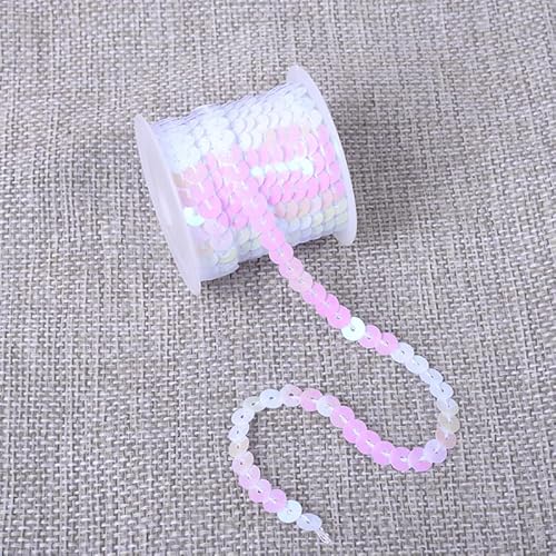 Flacher Paillettenstreifen, 6 mm, 4,5 m, flach, Paillettenband, metallisch, glänzend, Nähschnur für Meerjungfrauen, Basteln, Verzierungen, Halloween-Kostüm, 10 Stück, mehrfarbig AB Flacher Paillettenstreifen, 6 mm, 4,5 m, flach, Paillettenband, metallisch, glänzend, Nähschnur für Meerjungfrauen, Basteln, Verzierungen, Halloween-Kostüm, 10 Stück, mehrfarbig AB von Xiao Hua