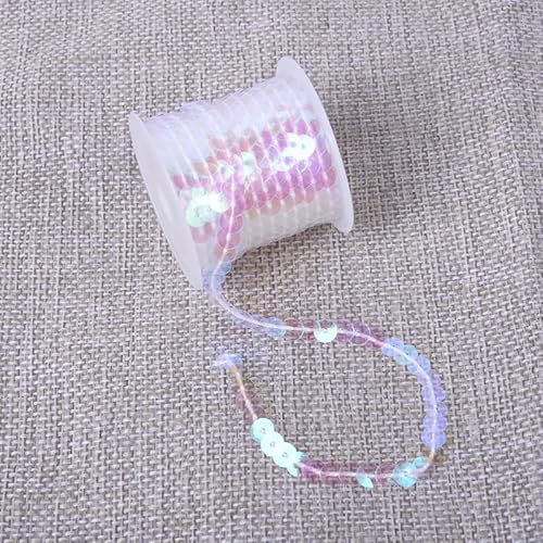 Flacher Paillettenstreifen, 6 mm, 4,5 m, flach, Paillettenband, metallisch, glänzend, Nähschnur für Meerjungfrauen, Basteln, Verzierungen, Halloween-Kostüm, 10 Stück, mehrfarbig Flacher Paillettenstreifen, 6 mm, 4,5 m, flach, Paillettenband, metallisch, glänzend, Nähschnur für Meerjungfrauen, Basteln, Verzierungen, Halloween-Kostüm, 10 Stück, mehrfarbig von Xiao Hua