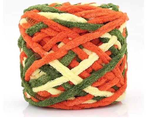 Grobes Garn, superweiches Acryl, sperrig, dick, waschbar, für Armstricken, DIY, handgefertigte Decken, Schals, Pullover, Creme, ca. 100 g (A31) von Xiao Hua