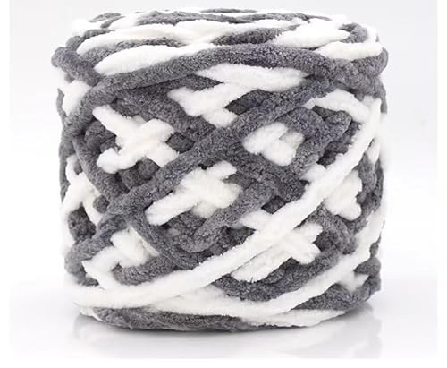 Grobes Garn, superweiches Acryl, sperrig, dick, waschbar, für Armstricken, DIY, handgefertigte Decken, Schals, Pullover, Creme, ca. 100 g (A33) von Xiao Hua