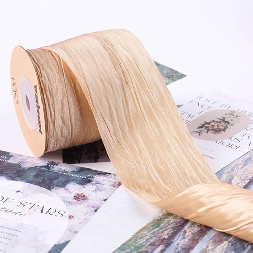 Knitterband, 9,1 m lang, seidenähnlich, zerknitterte Bänder, für Geschenkverpackungen, Korb, Kränze, Schleifen, Heimveranstaltungen, Dekoration, Weihnachtsbaumspitze, Schleifen, A18 Knitterband, 9,1 m lang, seidenähnlich, zerknitterte Bänder, für Geschenkverpackungen, Korb, Kränze, Schleifen, Heimveranstaltungen, Dekoration, Weihnachtsbaumspitze, Schleifen, A18 von Xiao Hua