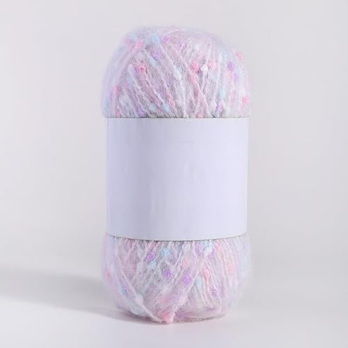 Mohair-Garne mit bunten Punkten, weicher Faden, handgestrickt, gehäkelt, gewebt, für Schals, Schals, Basteln, 100 g, J von Xiao Hua