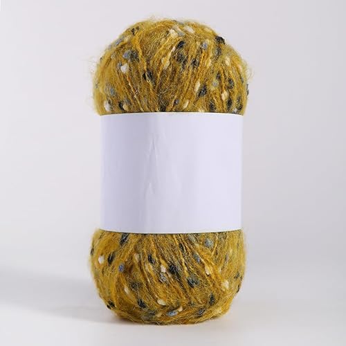 Mohair-Garne mit bunten Punkten, weicher Faden, handgestrickt, gehäkelt, gewebt, für Schals, Schals, Basteln, 100 g von Xiao Hua