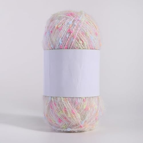 Mohair-Garne mit bunten Punkten, weiches Garn, handgestrickt, gehäkelt, gewebt, für Schal, Schal, Handwerk, 50 g von Xiao Hua