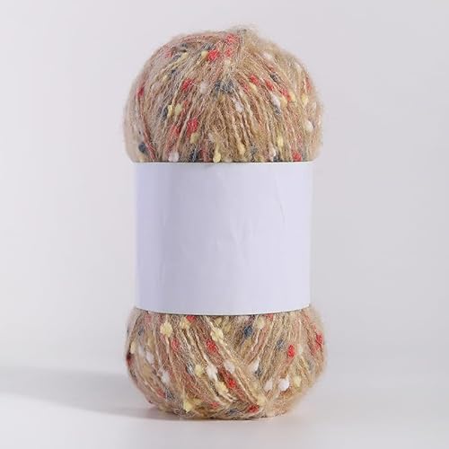 Mohair-Garne mit bunten Punkten, weiches Garn, handgestrickt, gehäkelt, gewebt, für Schal, Schal, Handwerk, 50 g von Xiao Hua