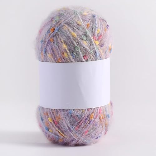 Mohair-Garne mit bunten Punkten, weiches Garn, handgestrickt, gehäkelt, gewebt, für Schal, Schal, Handwerk, 50 g Mohair-Garne mit bunten Punkten, weiches Garn, handgestrickt, gehäkelt, gewebt, für Schal, Schal, Handwerk, 50 g von Xiao Hua