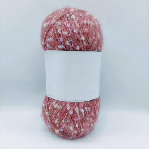 Mohair-Garne mit bunten Punkten, weiches Garn, handgestrickt, gehäkelt, gewebt, für Schals, Schals, Basteln, 100 g Mohair-Garne mit bunten Punkten, weiches Garn, handgestrickt, gehäkelt, gewebt, für Schals, Schals, Basteln, 100 g von Xiao Hua