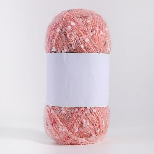 Mohair-Garne mit bunten Punkten, weiches Garn, handgestrickt, gehäkelt, gewebt, für Schals, Schals, Basteln, 200 g, G von Xiao Hua
