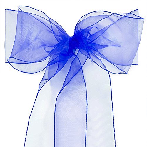 Organza-Schärpen für Bankett-Stuhl, Schleifen, Krawatten für Hochzeiten, Partys, Dekoration, Weiß, Rosa, Lila, Gold, Rot, 25 Stück, Blau Organza-Schärpen für Bankett-Stuhl, Schleifen, Krawatten für Hochzeiten, Partys, Dekoration, Weiß, Rosa, Lila, Gold, Rot, 25 Stück, Blau von Xiao Hua