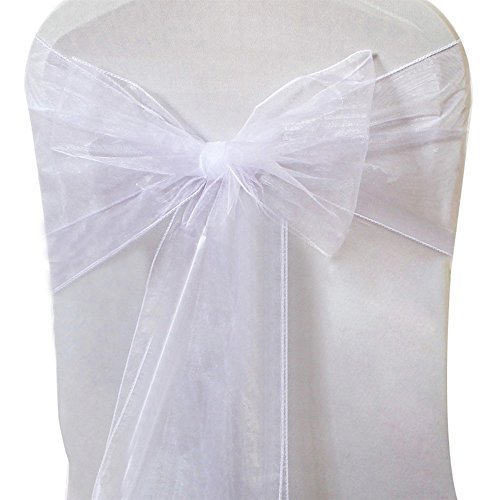 Organza-Schärpen für Bankett-Stuhl, Schleifen, Krawatten für Hochzeiten, Partys, Dekoration, Weiß, Rosa, Lila, Gold, Rot, 25 Stück, Weiß Organza-Schärpen für Bankett-Stuhl, Schleifen, Krawatten für Hochzeiten, Partys, Dekoration, Weiß, Rosa, Lila, Gold, Rot, 25 Stück, Weiß von Xiao Hua