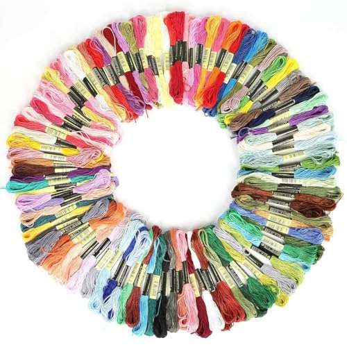 Stickgarn, 50 Stück, rot, Freundschaftsarmband, Kreuzstich, Stickgarn, für Armbänder, Bastelseide, 100 Farben von Xiao Hua