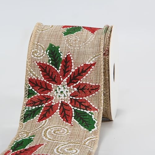 Weihnachtsband aus Jute, 9,1 m, Geschenkband, Weihnachtsdekoband für Kranz, Schleife, Geschenkdekoration, A01 Weihnachtsband aus Jute, 9,1 m, Geschenkband, Weihnachtsdekoband für Kranz, Schleife, Geschenkdekoration, A01 von Xiao Hua