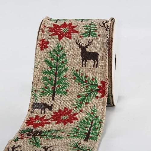 Weihnachtsband aus Jute, Geschenkband, 9,1 m, Weihnachtsdekoband für Kranz, Schleife, Geschenkdekoration, A03 Weihnachtsband aus Jute, Geschenkband, 9,1 m, Weihnachtsdekoband für Kranz, Schleife, Geschenkdekoration, A03 von Xiao Hua