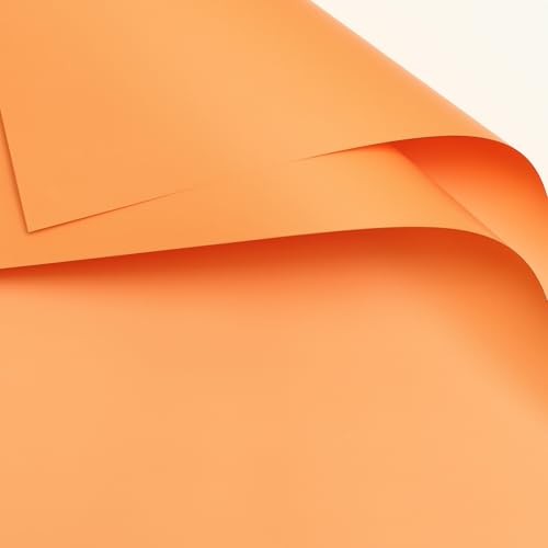 XIAO HUA Einzigartiges Design von einfarbigem Blumenpapier mit warmen und weichen Tönen, verbessert die Textur von einfarbigem Blumenpapier um 58 x 58 cm (Orange + Orange) von Xiao Hua