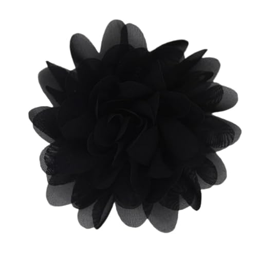 Xiao Hua 10 handgefertigte Chiffon-Blumen, Chiffon-Blumen für Verzierungen, DIY-Haarbänder, Blumenzubehör, Blumen-Haarband, Schwarz Xiao Hua 10 handgefertigte Chiffon-Blumen, Chiffon-Blumen für Verzierungen, DIY-Haarbänder, Blumenzubehör, Blumen-Haarband, Schwarz von Xiao Hua