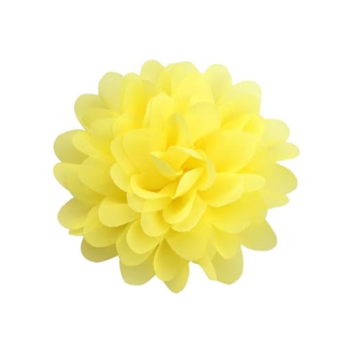 Xiao Hua 10 handgefertigte Chiffon-Blumen aus Chiffon-Stoff für Verzierungen, DIY-Stirnbänder, Blumenzubehör, Blumen-Stirnband, Hellgelb Xiao Hua 10 handgefertigte Chiffon-Blumen aus Chiffon-Stoff für Verzierungen, DIY-Stirnbänder, Blumenzubehör, Blumen-Stirnband, Hellgelb von Xiao Hua