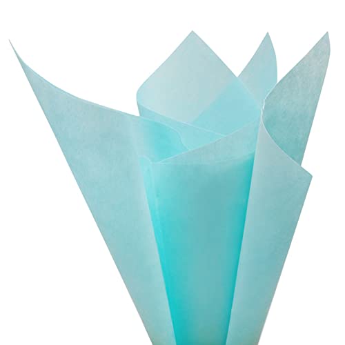 Xiao Hua Baumwoll-Geschenkpapier, Blumenpapier, Vlies, Blumenpapier, 38 Blatt, Floristenbedarf, wasserdicht, Blumenbouquet, Blumenbedarf für frische Blumen, 50,8 x 69,1 cm (Hellblau) von Xiao Hua