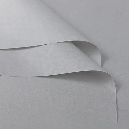 Xiao Hua Baumwoll-Geschenkpapier, Blumenpapier, Vlies, Blumenpapier, 38 Blatt, Floristenbedarf, wasserdicht, Blumenbouquet, Blumenbedarf für frische Blumen, 50,8 x 69,1 cm (Silbergrau) von Xiao Hua