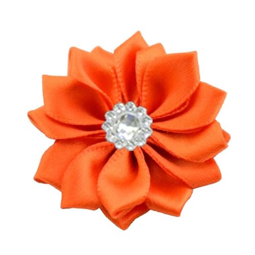 Xiao Hua Satinband-Blumen zum Basteln, Stoffblumen, Gänseblümchen, mit Strasssteinen, Satinband für Ornamente, Applikationen, DIY, Hochzeit, Orange, 10 Stück Xiao Hua Satinband-Blumen zum Basteln, Stoffblumen, Gänseblümchen, mit Strasssteinen, Satinband für Ornamente, Applikationen, DIY, Hochzeit, Orange, 10 Stück von Xiao Hua