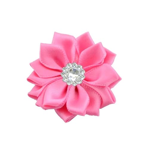 Xiao Hua Satinband-Blumen zum Basteln, Stoffblumen, Gänseblümchen mit Strasssteinen, Satinband für Ornamente, Applikationen, DIY, Hochzeit, Dunkelrosa, 10 Stück Xiao Hua Satinband-Blumen zum Basteln, Stoffblumen, Gänseblümchen mit Strasssteinen, Satinband für Ornamente, Applikationen, DIY, Hochzeit, Dunkelrosa, 10 Stück von Xiao Hua