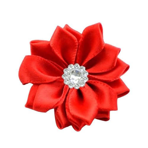 Xiao Hua Satinband-Blumen zum Basteln, Stoffblumen, Gänseblümchen mit Strasssteinen, Satinband für Ornamente, Applikationen, DIY, Hochzeit, Rot, 10 Stück Xiao Hua Satinband-Blumen zum Basteln, Stoffblumen, Gänseblümchen mit Strasssteinen, Satinband für Ornamente, Applikationen, DIY, Hochzeit, Rot, 10 Stück von Xiao Hua