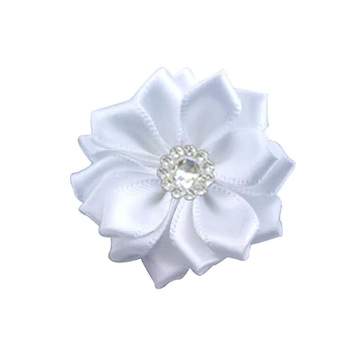 Xiao Hua Satinband-Blumen zum Basteln, Stoffblumen, Gänseblümchen mit Strasssteinen, Satinband für Ornamente, Applikationen, DIY, Hochzeit, Weiß, 10 Stück Xiao Hua Satinband-Blumen zum Basteln, Stoffblumen, Gänseblümchen mit Strasssteinen, Satinband für Ornamente, Applikationen, DIY, Hochzeit, Weiß, 10 Stück von Xiao Hua