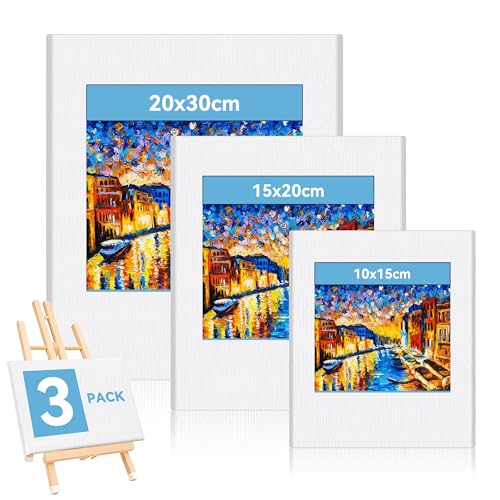 XiaoLidm 3 Stück Leinwand zum Bemalen, 30x20,20x15,15x10cm Kleine Leinwände zum Bemalen, Leinwände für Acrylfarben XiaoLidm 3 Stück Leinwand zum Bemalen, 30x20,20x15,15x10cm Kleine Leinwände zum Bemalen, Leinwände für Acrylfarben von XiaoLidm