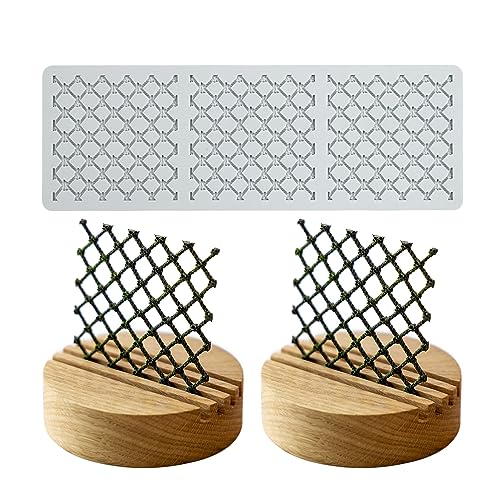 Kuchen Spitze Form, Silikon Spitze Fondant Formen, Zucker Handwerk Impression Form Essbare Kuchen Molecular Cuisine Dekoration, 3 Löcher Square Fishing Net von XiaoShenLu