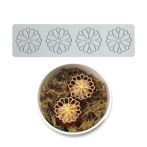 Silikon Fondant Spitze Matte, Zucker Handwerk Impression Form Essbare Kuchen Molekulare Küche Dekorieren, 4 Löcher Blume von XiaoShenLu