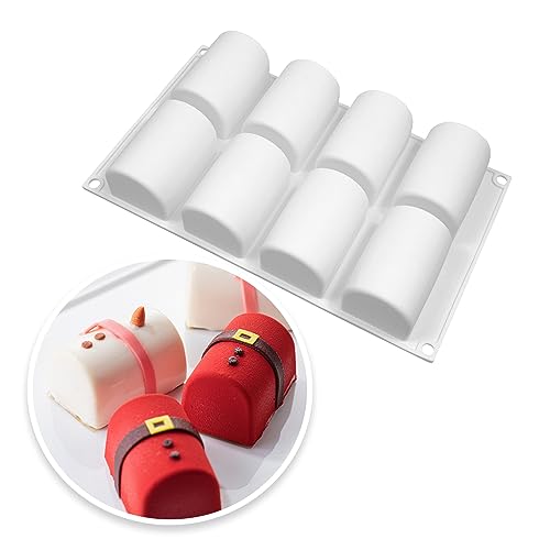 Silikon Französisch Mousse Kuchen Form 3D Backware DIY Schokolade Seife Kerze Form,8 Löcher kurze Ellipse von XiaoShenLu