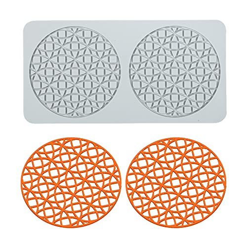 Fondant-Spitze-Matte, Präge-Spitze-Fondant-Formen, Formen dekorative Blumenkante Werkzeuge, 2 Löcher kreisförmige Muster von XiaoShenLu