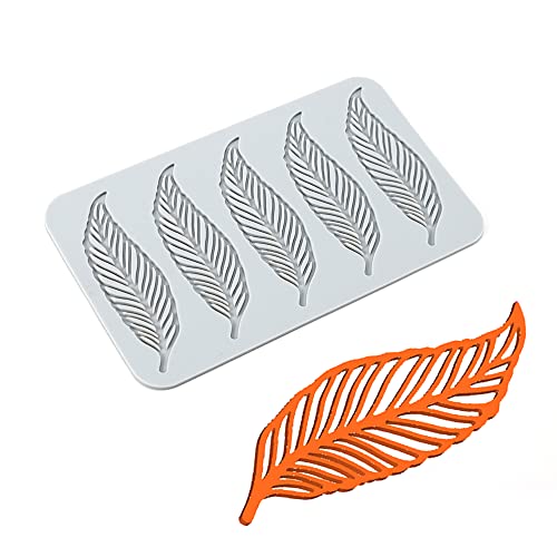 Moule 3D en forme pour fondant et dentelle, moule à bonbons, Moule à chocolat et sucre Décoration de gâteau Dessus de cupcake, 5 trous plumes Moule 3D en forme pour fondant et dentelle, moule à bonbons, Moule à chocolat et sucre Décoration de gâteau Dessus de cupcake, 5 trous plumes von XiaoShenLu