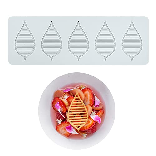 XiaoShenLu Kuchen-Spitzen-Form, Silikon-Spitzen-Fondant-Formen, Zuckerhandwerk-Abdruckform, essbarer Kuchen, molekulare Küche, Dekoration, 5 Löcher gestreiftes Blatt XiaoShenLu Kuchen-Spitzen-Form, Silikon-Spitzen-Fondant-Formen, Zuckerhandwerk-Abdruckform, essbarer Kuchen, molekulare Küche, Dekoration, 5 Löcher gestreiftes Blatt von XiaoShenLu
