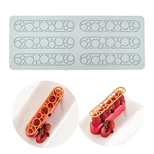 Kuchen-Spitzen-Form, Silikon-Spitzen-Fondant-Formen, Zuckerhandwerk-Abdruckform, essbarer Kuchen, molekulare Küche, Dekoration, 6 Löcher ovale Blasen von XiaoShenLu