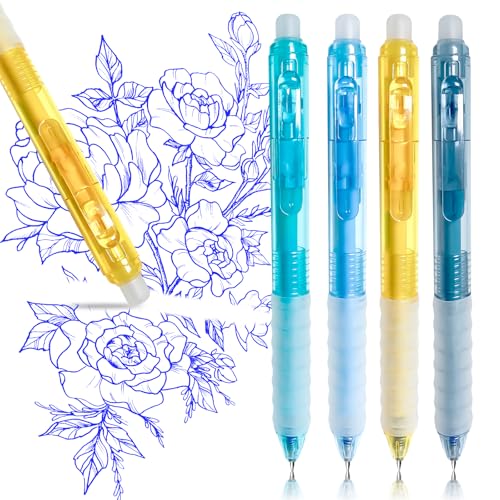 Xiaocanglan Radierbarer Kugelschreiber Tintenroller Radierbar, 4 Stück Blau Erasable Pen Kugelschreiber Radierbar, 0.5MM Radierbarer Tintenroller Studenten Geschenk Schule Bürobedarf Schulsachen Xiaocanglan Radierbarer Kugelschreiber Tintenroller Radierbar, 4 Stück Blau Erasable Pen Kugelschreiber Radierbar, 0.5MM Radierbarer Tintenroller Studenten Geschenk Schule Bürobedarf Schulsachen von Xiaocanglan