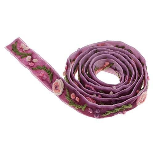 Xiaojikuaipao Für Bastelarbeiten, 91 cm, violettes Samtband, bestickt, für Nähzubehör, Hochzeitskleid, Heimdekoration Xiaojikuaipao Für Bastelarbeiten, 91 cm, violettes Samtband, bestickt, für Nähzubehör, Hochzeitskleid, Heimdekoration von Xiaojikuaipao