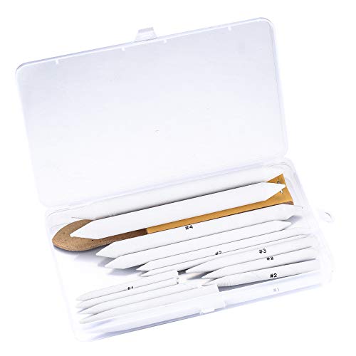 Xiaomoyu 16 Stück Papierwischer Set Bleistift um Zeichnen, Blendende Stümpfe und Tortillions Set für Skizze, Kunst, Zeichnen, Künstler, Basteln, Schleifpapier, Verlängerungswerkzeug von Xiaomoyu
