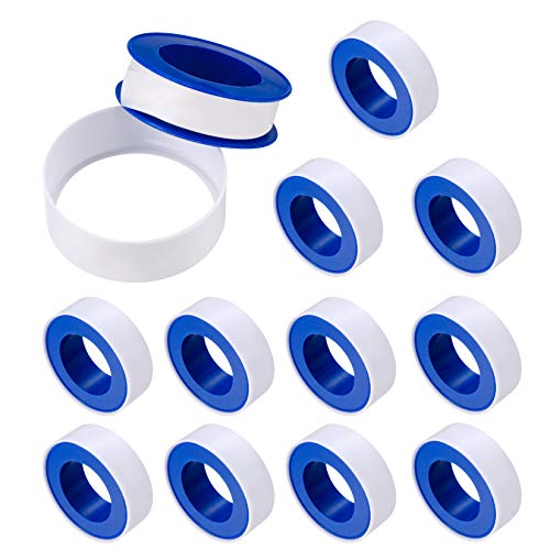 Xiaomoyu PTFE Dichtungsband, Gewindedichtband, Wasserdichtes Reparaturband, Teflonband, Klebeband Hitzebeständig, Dichtungsband Selbstklebend, 12 Rollen von Xiaomoyu