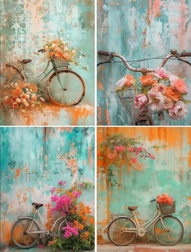 Diamond Painting, 4 Pack 5D Diamant Painting Bilder Erwachsene Kinder, DIY Fahrrad Diamant Malerei Set, 4 Stück Blume Diamond Painting für Wohnzimmer Schlafzimmer Wand Dekoration Geschenk 24x32cm Diamond Painting, 4 Pack 5D Diamant Painting Bilder Erwachsene Kinder, DIY Fahrrad Diamant Malerei Set, 4 Stück Blume Diamond Painting für Wohnzimmer Schlafzimmer Wand Dekoration Geschenk 24x32cm von Xiaonu
