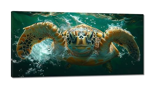 Diamond Painting Erwachsene,Groß 5D Schildkröte Diamond Painting Meeresschildkröte DIY XXL Diamant Painting Bilder kinder mit Diamond Painting Zubehör Schlafzimmer Wohnzimmer Dekoration 50x100cm von Xiaonu