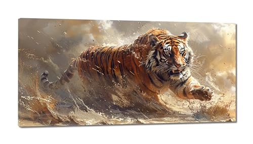 Diamond Painting Erwachsene,Groß 5D Tiger Diamond Painting Ozean DIY XXL Diamant Painting Bilder kinder mit Diamond Painting Zubehör Schlafzimmer Wohnzimmer Dekoration 30x60cm von Xiaonu
